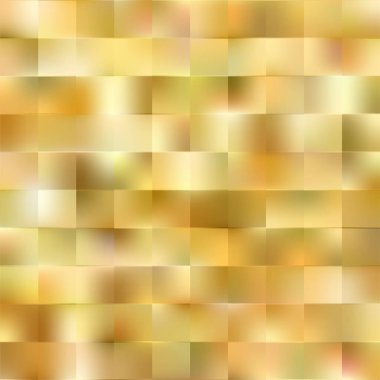 Lüks altın geometrik bg. Parlak soyut arkaplan. Kare eğimli çokgenli tırtıklı cam. Mevsimlik sonbahar tanıtımı sıcak ton duvar kağıdı. Vektör illüstrasyonu, EPS 10.