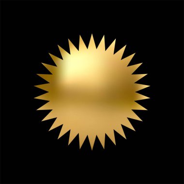 Altın Yıldız ikonu. Tatil yıldızları sanatı. Art Deco modern tasarım. Geometrik Noel elementleri. Vektör çizimi. EPS 10.