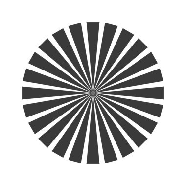 Retro siyah beyaz güneş ışınları. Pop Art çizgi film elemanı. Klasik güneş patlaması etkisi. Vektör çizimi. EPS 10.