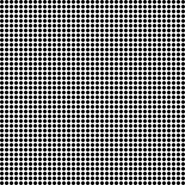 Beyaz arka planda pürüzsüz siyah yarım ton nokta deseni. Soyut asgari retro doku. Pop sanat, çizgi roman ya da basılı bg tasarımı. Vektör çizimi. EPS 10.