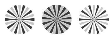 Retro siyah beyaz güneş ışınları. Pop Art çizgi film elemanı. Klasik güneş patlaması etkisi. Vektör çizimi. EPS 10.