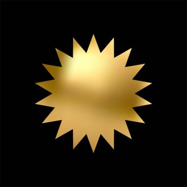 Altın Yıldız ikonu. Tatil yıldızları sanatı. Art Deco modern tasarım. Geometrik Noel elementleri. Vektör çizimi. EPS 10.