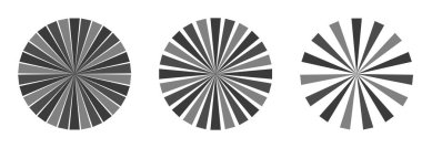 Retro siyah beyaz güneş ışınları. Pop Art çizgi film elemanı. Klasik güneş patlaması etkisi. Vektör çizimi. EPS 10.