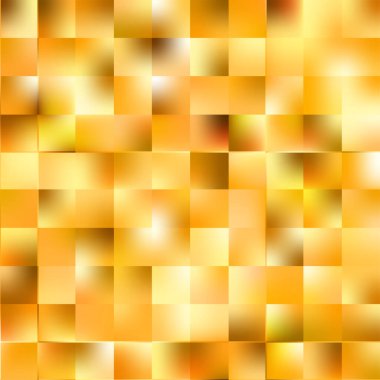 Lüks altın geometrik bg. Parlak soyut arkaplan. Kare eğimli çokgenli tırtıklı cam. Mevsimlik sonbahar tanıtımı sıcak ton duvar kağıdı. Vektör illüstrasyonu, EPS 10.