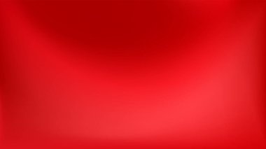 Soyut kırmızı eğimli arkaplan. Hafif ışıklandırma efektleri olan kırmızı bg. Canlı lüks ipek yumuşak doku. Noel için, Sevgililer Günü kartları, modern markalar ve ambalajlar. Vektör illüstrasyonu, EPS 10.