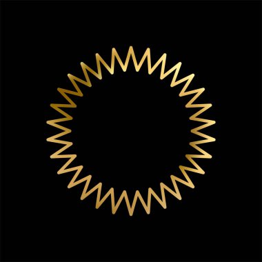 Özet Altın Yıldız ikonu. Holiday Stars sanat serisi. Art Deco modern tasarım. Geometrik Noel elementleri. Vektör çizimi. EPS 10.