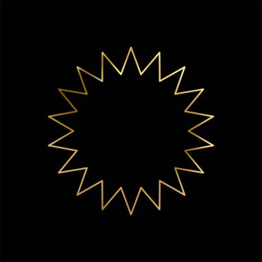 Özet Altın Yıldız ikonu. Holiday Stars sanat serisi. Art Deco modern tasarım. Geometrik Noel elementleri. Vektör çizimi. EPS 10.