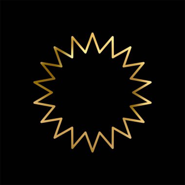 Özet Altın Yıldız ikonu. Holiday Stars sanat serisi. Art Deco modern tasarım. Geometrik Noel elementleri. Vektör çizimi. EPS 10.