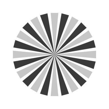 Retro siyah beyaz güneş ışınları. Pop Art çizgi film elemanı. Klasik güneş patlaması etkisi. Vektör çizimi. EPS 10.