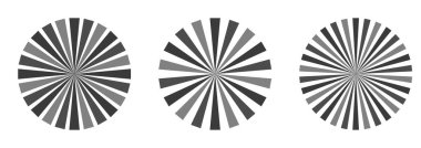 Retro siyah beyaz güneş ışınları. Pop Art çizgi film elemanı. Klasik güneş patlaması etkisi. Vektör çizimi. EPS 10.