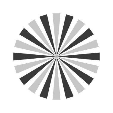 Retro siyah beyaz güneş ışınları. Pop Art çizgi film elemanı. Klasik güneş patlaması etkisi. Vektör çizimi. EPS 10.