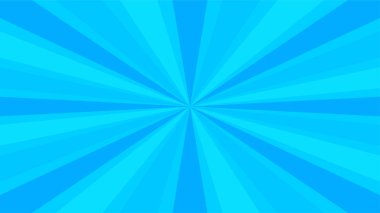 Yarım ton bg 'de retromavi güneş ışınları. Pop Art çizgi film geçmişi. Klasik güneş patlaması etkisi. Vektör çizimi. EPS 10.