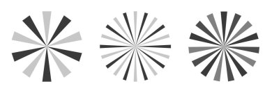 Retro siyah beyaz güneş ışınları. Pop Art çizgi film elemanı. Klasik güneş patlaması etkisi. Vektör çizimi. EPS 10.