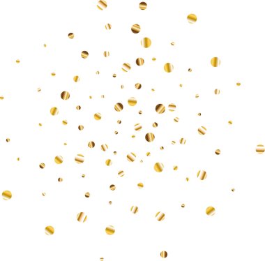 Konfeti patlaması. Altın yılan kurdelesi çerçevesi. Yıldönümü için lüks dekorasyon, Noel ve yeni yıl kartı. Satılık lüks tasarım, düğün davetiyesi. Vektör illüstrasyonu EPS10.