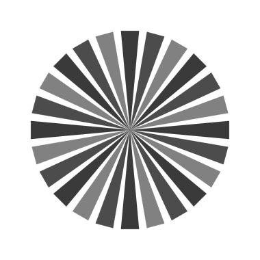 Retro siyah beyaz güneş ışınları. Pop Art çizgi film elemanı. Klasik güneş patlaması etkisi. Vektör çizimi. EPS 10.