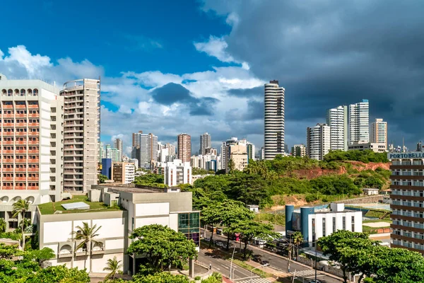 Сальвадор Бразилия Февраля 2022 Года Вид Современную Часть Города Возле — стоковое фото