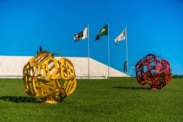 stock image Brasilia, Brazil - February 28, 2022: Juscelino Kubitschek, JK Memorial.