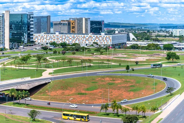 Brasilia Brezilya Şubat 2022 Başkent Modern Binalarla Birlikte Ufuk Çizgisi — Stok fotoğraf