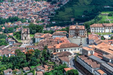 Brezilya şehri Preto 'nun ufuk çizgisi. unesco Dünya Mirası.