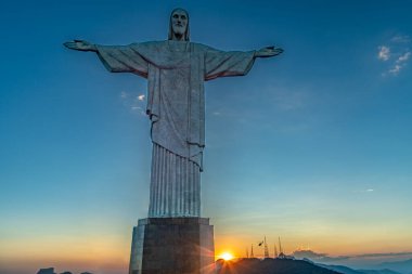 Rio de Janeiro, Brezilya 'daki Kurtarıcı İsa Heykeli. 