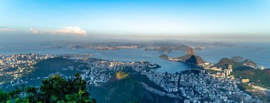 Rio de Janeiro şehri kuşbakışı panoraması. 