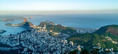 Rio de Janeiro şehri kuşbakışı panoraması. 