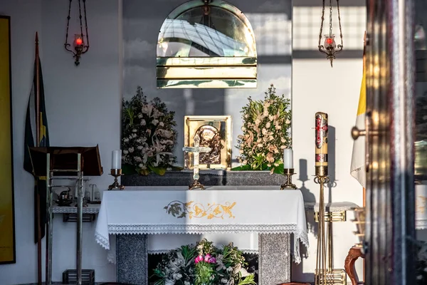 Rio Janeiro Março 2022 Capela Estátua Cristo Redentor Rio Janeiro — Fotografia de Stock