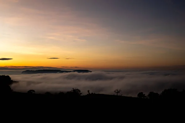 Stock image colorful sunrise in mountain landscape. High quality photo