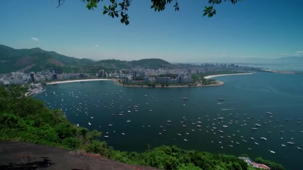 Panorama Der Stadt Rio Janeiro Aus Der Vogelperspektive — Stockvideo