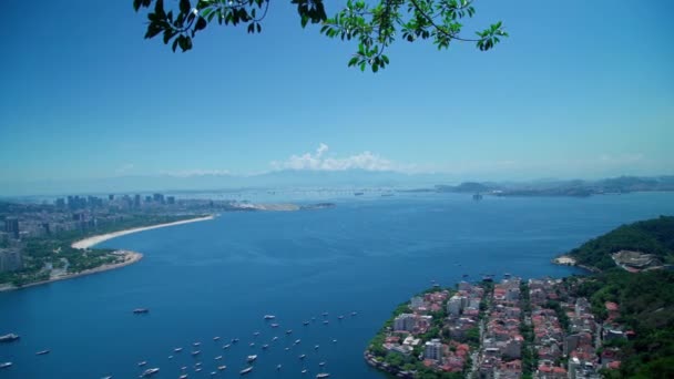 Панорама Міста Ріо Жанейро Погляду Птахів — стокове відео