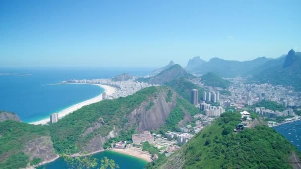Rio Janeiro Şehri Kuşbakışı Panoraması — Stok video