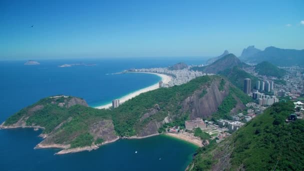 Panorama Cidade Rio Janeiro Partir Uma Visão Olhos Pássaros — Vídeo de Stock