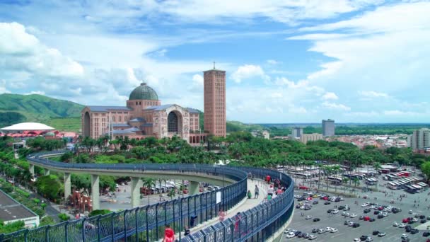 Aparecida Brasil Março 2022 Basílica Nossa Senhora Aparecida Foto Alta — Vídeo de Stock