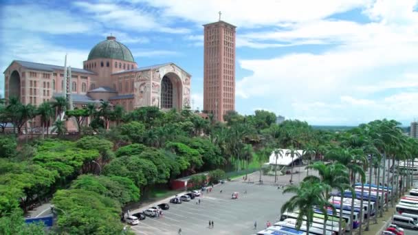 Aparecida Brésil Mars 2022 Basilique Notre Dame Aparecida Photo Haute — Video