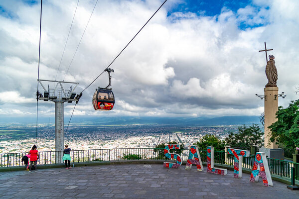 panorama of the Argentinian city of Salta in South America. 