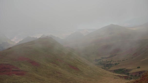 Die Natur Der Berglandschaft Nebel — Stockvideo