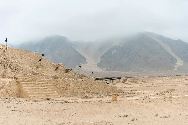 Sitio Arqueológico Civilización Caral Perú Valle Supe Declarado Patrimonio Cultural — Foto de Stock
