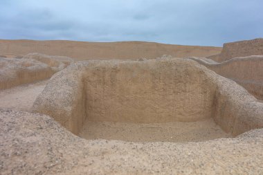 Peru 'daki Kutsal Caral-Supe Arkeolojik Alanı. 