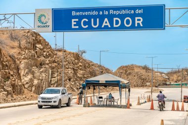 Ekvador - 22 Eylül 2022: Ekvador sınırı. 