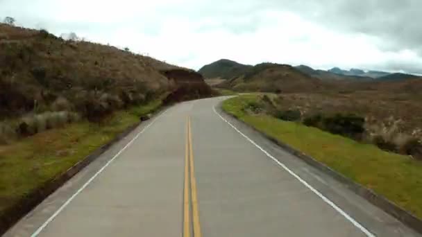 Ride Road Mountainous Nature Colombia Timelapse — Stock Video