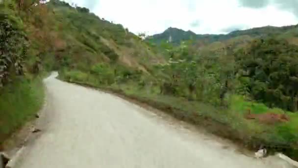 Ride Road Mountainous Nature Colombia Timelapse — Vídeo de Stock