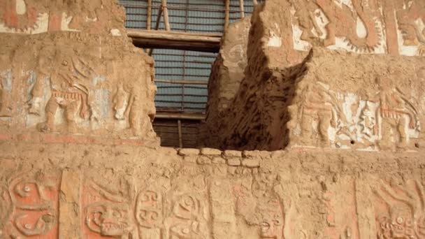 Sito Archeologico Huaca Luna Perù Vicino Trujillo — Video Stock