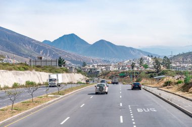 Quito, Ecuador - September 26, 2022: car traffic in city . High quality photo
