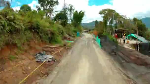 Colombia September 2022 Traveling Car Colombian Countryside Time Lapse — Vídeo de Stock