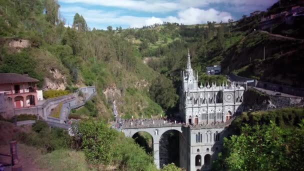National Shrine Basilica Our Lady Las Lajas — Vídeos de Stock