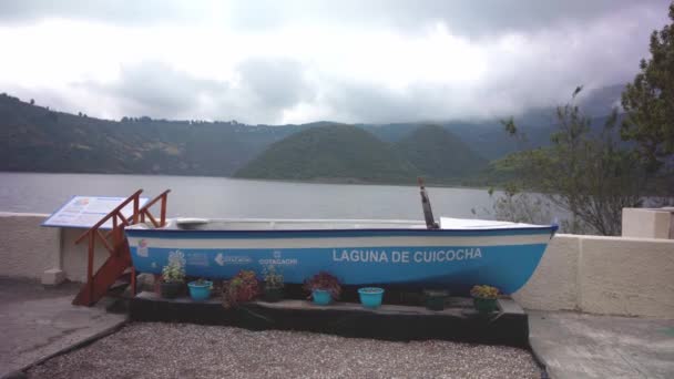Cuicocha Crater Lake Foot Cotacachi Volcano Ecuadorian Andes — Vídeo de Stock