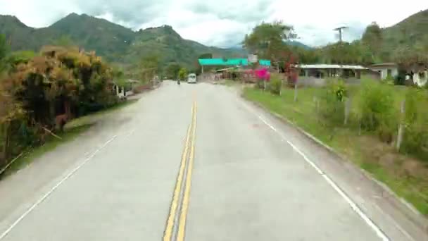 Colombia September 2022 Rejser Med Bil Det Colombianske Landskab Tidsforsinkelse – Stock-video