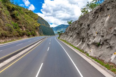 beautiful mountain asphalt road in nature. 