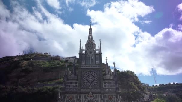 National Shrine Basilica Our Lady Las Lajas — Vídeos de Stock