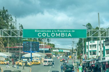 Colombia - October 8, 2022: border crossing into Colombia. 